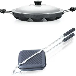 Litti Maker | Appe Stand | Dishwasher Safe, Non Electric Grill Sandwich Maker S3 0 W Pop Up Toaster-image-14