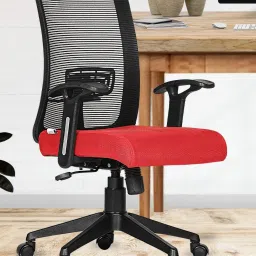 Elite Red Mesh Mid Back Revolving | Ergonomic | Home & Office| Mesh Office Executive Chair-picture-8