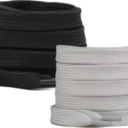 house of common Shoe Laces Flat Black Light Grey 150cm shoe lace for Sneakers Canvas shoes Shoe Lace-image-49