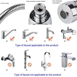 dhrusimi 360° Rotatable Water Saving Faucet,2 Modes Adjustable Faucet Sprayer Head Faucet Nozzle image 3