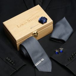LOUIS STITCH Silk Tie & Cufflink-image-99