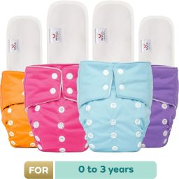 Baby Leak-Proof Baby Cloth Diaper | Reusable, Washable & Adjustable, 3M-3Y-17