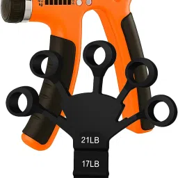 Combo of Hand Gripper & Finger Exerciser for Gym Workout Hand Exercise Equipment Hand Grip/Fitness Grip-21