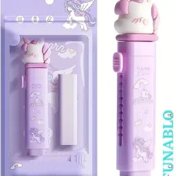 Cute Pencil Stationery Retractable Rubber Stick Erasers for Kids Non-Toxic Eraser-13