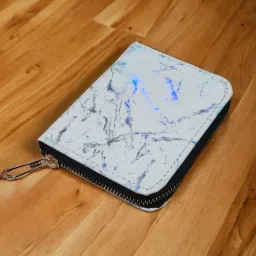 Women White Artificial Leather Wallet-image-12