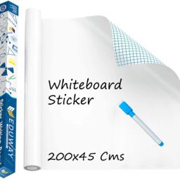 200 cm Multi-Purpose Vinyl White Board Sticker Erasable and Waterproof (45x200 Cms)- Self Adhesive Sticker-image-23