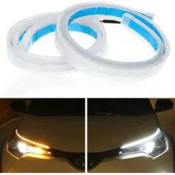 White neon light design Lamp Daytime Car light yellow indicator Car Fancy Light Car Fancy Lights-image-14