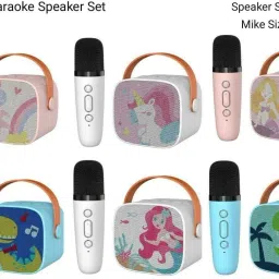 kobbet Portable Blue-Tooth Karaoke Machine Speaker with Wireless Mic & Dynamic Sound image 2