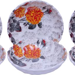 Melamine(410) Round 6 Inch Snacks Saucer/Plate set Capacity 400 ml Quarter Plate-image-3