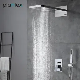 Plantex Pure Brass Shower Panel Set for Bathroom/Wall Mount Shower with Hand-held Shower Shower Panel Set Rainfall, Waterfall-16