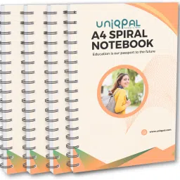 Lining Spiral notebook|A4 Size(210x297mm)|75GSM|800 Pages (200 pages x 4)| A4 Notebook Ruled 800 Pages-38