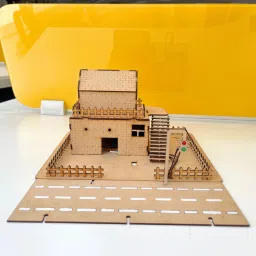 DIY Wooden House Modal Traffic light with Pre Assembled PCB-17