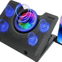 Archer Tech Lab Squall 300 RGB Gaming Laptop Cooling Pad Stand Supports upto 17" Laptop 5 Fan Cooling Pad-7