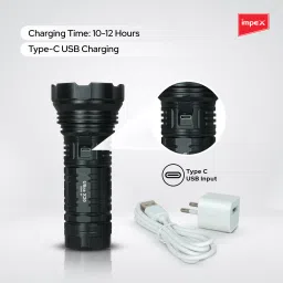 impex High-Powered LED Flashlight | 6600 mAh Torch Light | Torch image 3
