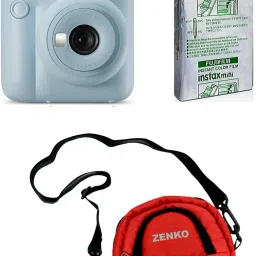 FUJIFILM Instax mini 12 Pastel Blue Instant camera + 10x1 Film+zenko Red pouch Instant Camera-picture-30