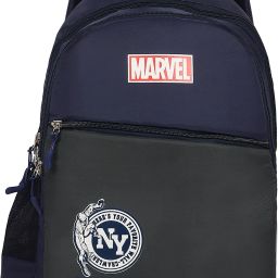 Marvel Spiderman 18 inches Navy Blue & Grey School Bag-image-6