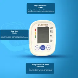 Dr. Sanaya Fully Automatic Digital Blood Pressure Monitor with C-Type USB Port ,Cuff Size(Arm Circumference 22-36Cm) and Most Accurate Measurement Bp Monitor image 3
