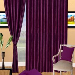 274 cm (9 ft) Polyester Semi Transparent Long Door Curtain (Pack Of 3)-image-30