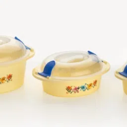 Hot N Fresh Insulated Plastic Casserole Gift Set (3 Pieces) Cook and Serve Casserole Set-5