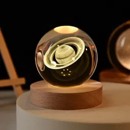 Ball Night Light for Kids with USB Table Colorful LED Wooden Light Base Night Lamp-9