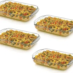 Glass Salad Bowl 1000 ml borosilicate glass serve rectangular bakeware and oven safe baking dish Disposable-17