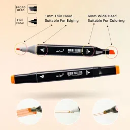 harinder 24 Pc Dual Tip Highlighter & Marker Set for Drawing,Sketching & Coloring Artists image 3
