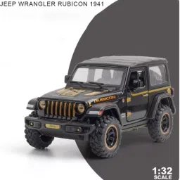 Thar, Jeep Wrangler Rubicon 1:32 Openable Doors & Sound Light Metal Car Toy-23