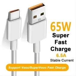 MATSV USB Type C Cable 6.5 A 1.01 m original 65W DART/VOOC Fast Charging Cable-42