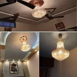 shreshtha Lamp Fitting (300mm)Gold,Brass,Corded Ceiling Light Ceiling Lamp image 4