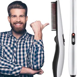 EBM Men's Electric Hair Styler Comb for Beard, Mustache & Hair Straightening Electric Hair Beard Comb Styler Hair Styler-image-17