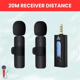 K35 Wireless Mic With Collar Microphone forYoutube/Voice Recording/InterviewZ134 Microphone-image-93