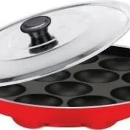 12 Cavities Non Stick Appam Patra with Lid and Side Handle/ kulipaniyaram pan nonstick/ appe/ aapee ka sacha/ panniyaram kadai/ Paniyarrakal/Paniyaram/Appam Pan/Appam Maker/Pan Cake/guntapongadalu pan/appam kadai/Ponganal Maker/idali Maker/idali Pan kadai/litti maker/unniyappam chatti non stick/ unniyappam chatti Paniarakkal with Lid Paniarakkal with Lid 0.5 L capacity 24 cm diameter-picture-15
