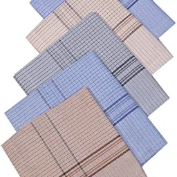 Atipriya Men's 100% Soft Cotton Multicolored Check Casual Style Handkerchief ["Multicolor"] Handkerchief-image-62