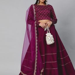 Embroidered Semi Stitched Lehenga Choli-image-49