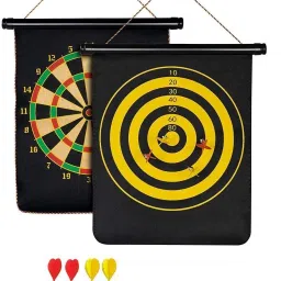 Double Sided Magnet Dart Board, Board Game with 4 Colorful Darts for Kids 12Inch 12 cm Dart Board-19