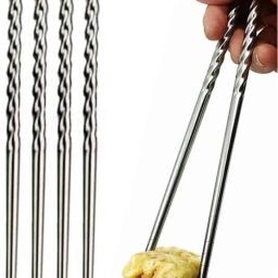 Eating, Training, Chewing, Cooking, Decorative Stainless Steel Chinese, Korean, Japanese, Vietnamese Chopstick-image-87