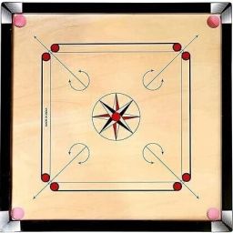Carrom Boad 32 Inches Heavy Wooden Gloss Finish with Coins, Powder & Stricker 100 cm Carrom Board-image-92