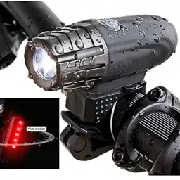 Rechargeable Bicycle Super Bright Headlight and Tail Light LED Front Rear Light Combo-image-4