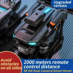 clubics 4k P10 Pro Foldable Remote Control Drone WIFI HD Dual Camera Visual Positioning Drone image 4