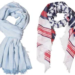 Self Design Pure Cotton Men Multicolor Stole-picture-12