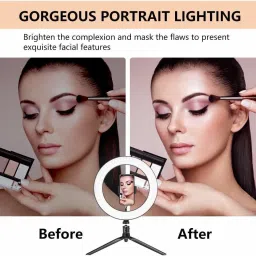 Setster Selfie Ring Light Remote Control 3 Light Modes 11 Level Brightness Dimmable 3 Modes for Tiktok,YouTube Video Stand and Ring Light 10 Inch 7 ft Tripod Ring Flash image 4