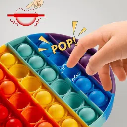 prayosha enterprise Fidget Toys, pop it Fidget Toy Set | its Fidget Toys, Fidget Toys pop it Rainbow, pop it Toy, | pop it Fidget Toy, Rainbow pop it, Push pop Bubble Fidget Toy (4- Shape Hexa, Heart , round and Rectangle) image 4