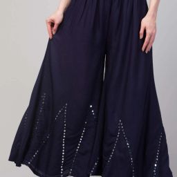 Women Relaxed Red Viscose Rayon Trousers-image-47