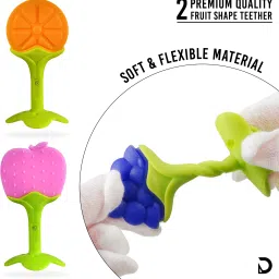 drisona' Fruits Shape Teethers for Baby, Baby Chew Toys & Mittens Teether image 2