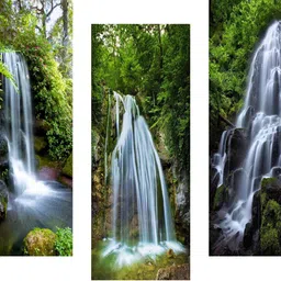 saf Waterfall 6MM MDF Framed set of 3 Digital Reprint 15 inch x 18 inch Painting-picture-10