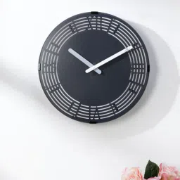 horo Black Metal Analog Interchange Wall Clock-picture-45