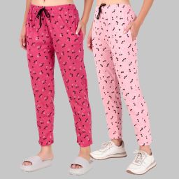 Pack of 2 Women Printed Multicolor Track Pants-image-72