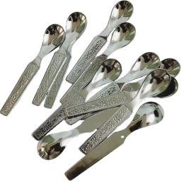 Masala container Fit Small Spoon for Spice/Masala, Tea, Honey, Coffee 12 pcs set Plastic Coffee Spoon Set-19