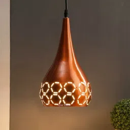 Aluminum Copper Color Cutting Design Shade Hanging Light (Pack of 1) Pendants Ceiling Lamp-image-27