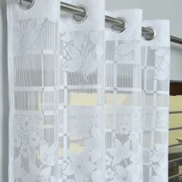 152 cm (5 ft) Net Semi Transparent Window Curtain (Pack Of 2)-26